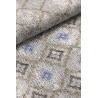 Tapis moutarde et beige carreaux de ciments plat coton Agnes