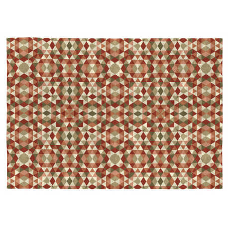 Tapis rectangle scandinave multicolore géométrique plat Aria