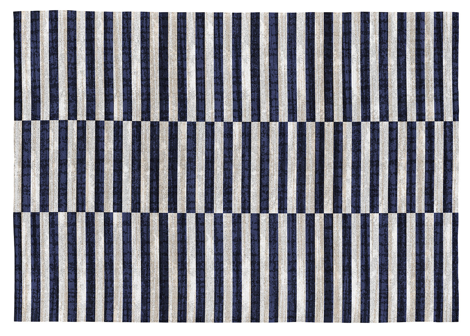 Tapis ligne bleu en coton plat moderne Bangui