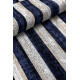 Tapis ligne bleu en coton plat moderne Bangui