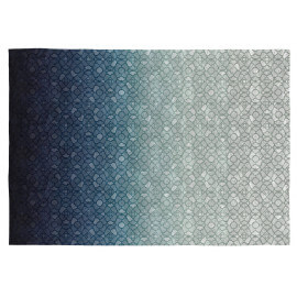 Tapis Berlin Vivabita plat bleu design en coton