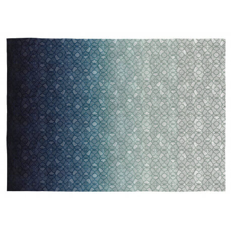 Tapis Berlin Vivabita plat bleu design en coton