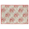 Tapis en coton beige et corail plat effet arbre Byron