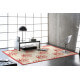 Tapis en coton beige et corail plat effet arbre Byron