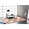 Tapis en coton beige et corail plat effet arbre Byron