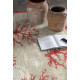 Tapis en coton beige et corail plat effet arbre Byron