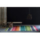 Tapis multicolore rayé plat intérieur Clarissa