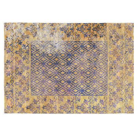 Tapis plat jaune Vivabita design Corey