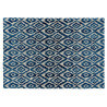 Tapis bleu ethnique plat Vivabita Dakota