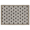 Tapis noir design plat géométrique Daven