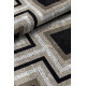 Tapis noir design plat géométrique Daven