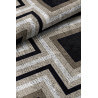 Tapis noir design plat géométrique Daven