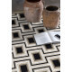 Tapis noir design plat géométrique Daven