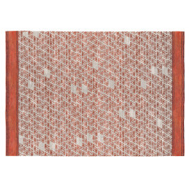 Tapis scandinave orange plat en coton Einar