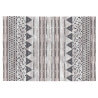 Tapis plat ethnique gris en coton Everest