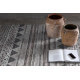 Tapis plat ethnique gris en coton Everest