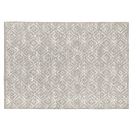 Tapis scandinave beige coton plat Gobi