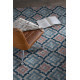 Tapis bleu design pour salon plat Hansel