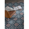 Tapis bleu design pour salon plat Hansel