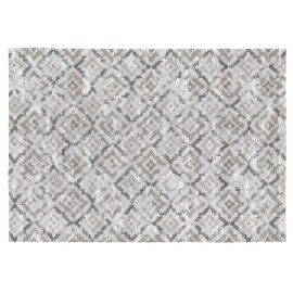 Tapis gris vintage plat en coton Jensen