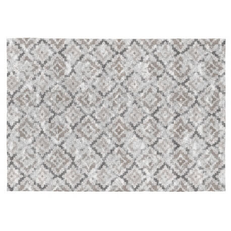 Tapis gris vintage plat en coton Jensen