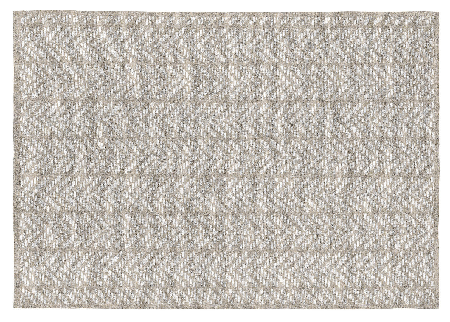 Tapis plat rectangle en coton beige Kalahari