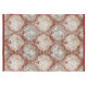 Tapis beige et orange baroque rectangle plat Kelpie