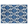 Tapis ethnique bleu coton plat Kigali