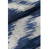 Tapis ethnique bleu coton plat Kigali