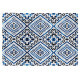 Tapis design en coton bleu plat Kinsasa