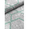 Tapis scandinave vert en coton plat Laisa