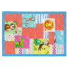 Tapis enfant multicolore plat en coton Leiza