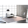 Tapis plat en coton rose et gris pour salon Leven