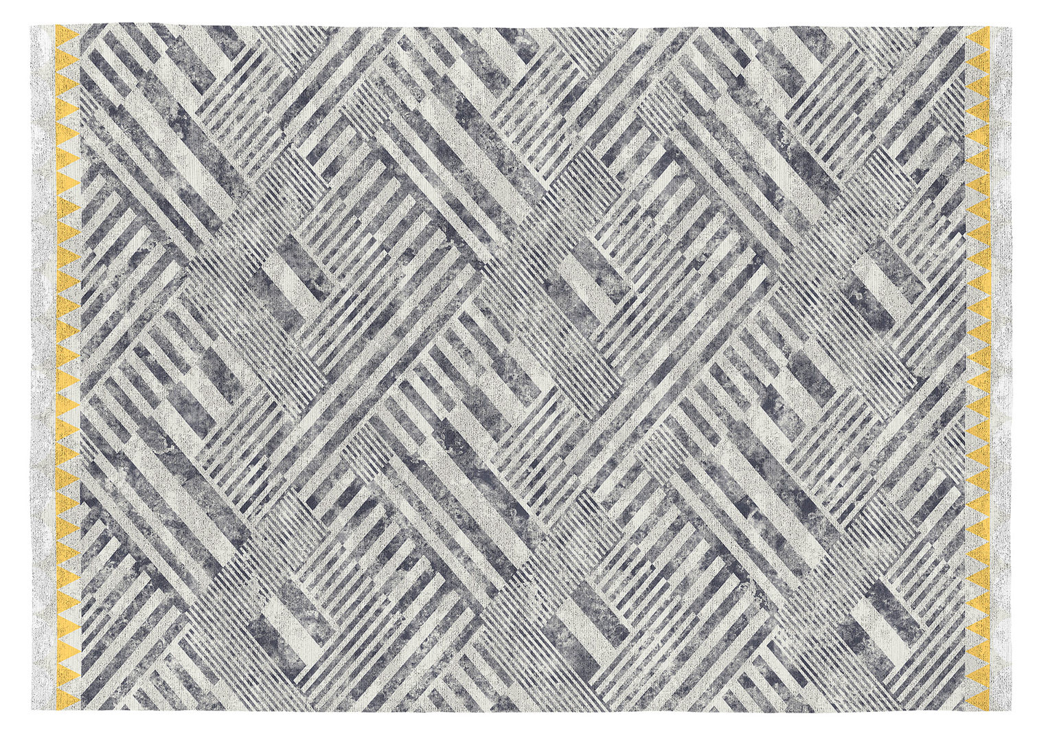 Tapis de salon design gris plat en coton Loira