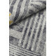 Tapis de salon design gris plat en coton Loira