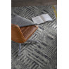 Tapis de salon design gris plat en coton Loira