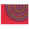 Tapis rouge design pour chambre en coton Mandala
