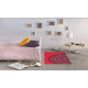 Tapis rouge design pour chambre en coton Mandala