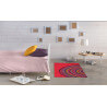 Tapis rouge design pour chambre en coton Mandala