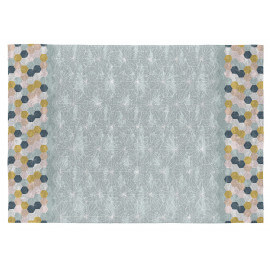 Tapis plat de salon en coton multicolore Monrovia