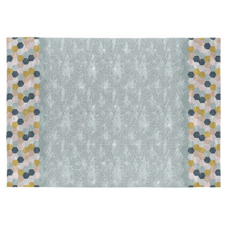 Tapis plat de salon en coton multicolore Monrovia