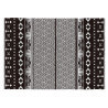 Tapis noir et blanc ethnique pour salon plat Mont Blanc