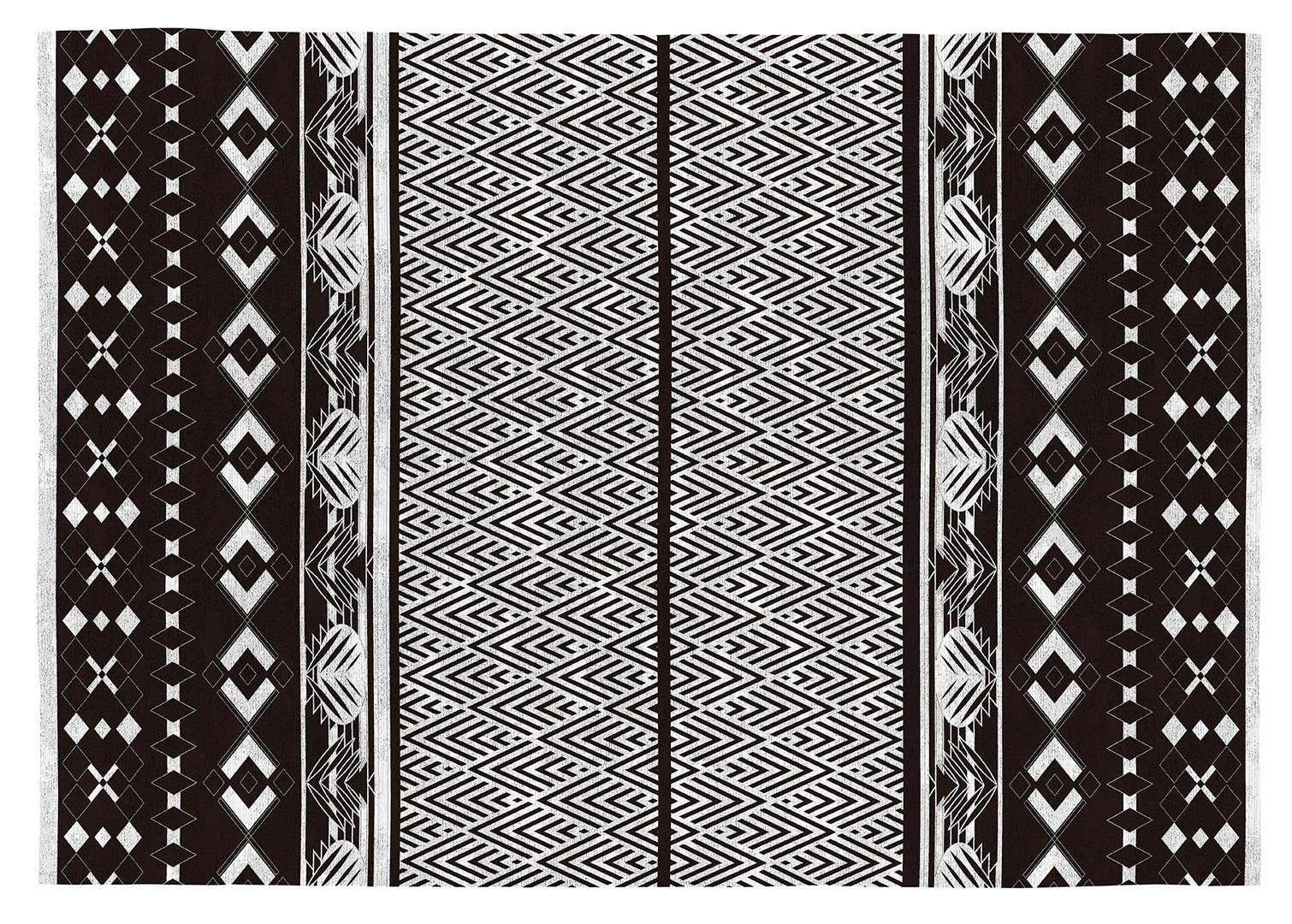 Tapis Persan Noir et Blanc