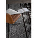 Tapis noir et blanc ethnique pour salon plat Mont Blanc