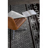 Tapis noir et blanc ethnique pour salon plat Mont Blanc