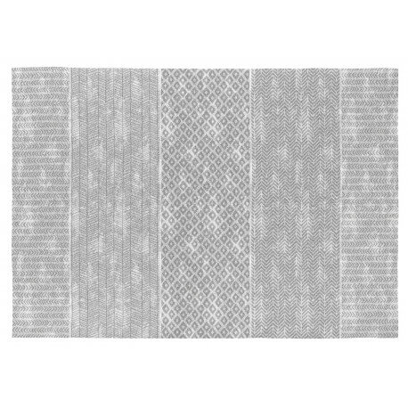 Tapis en coton plat gris intérieur moderne Nilo