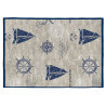 Tapis bleu plat intérieur marin Noronha