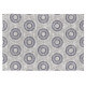 Tapis moderne gris et bleu en coton plat Olimpia