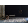 Tapis moderne gris et bleu en coton plat Olimpia