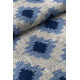 Tapis Vivabita plat bleu en coton scandinave Ontario